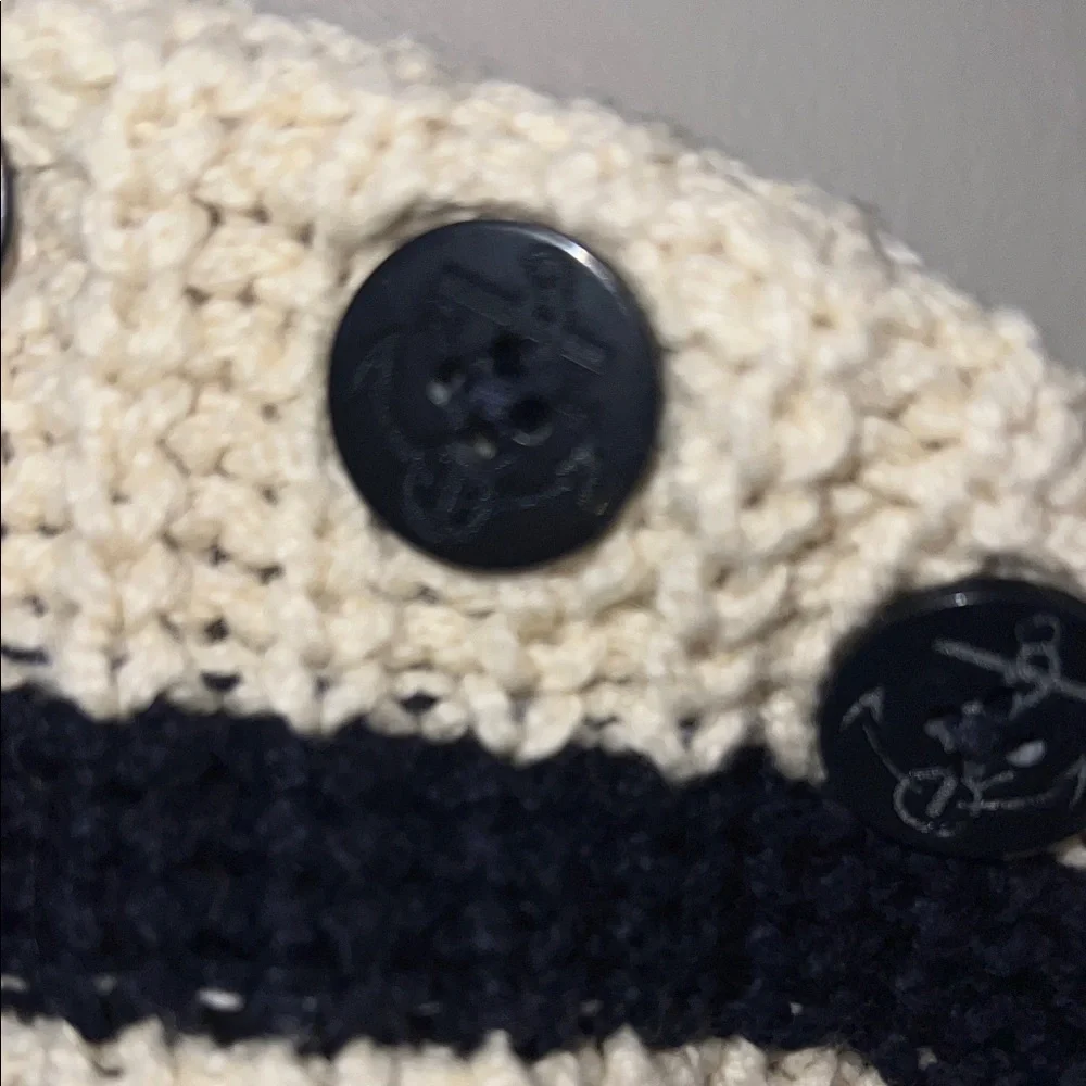 Polo by Ralph Lauren Women's Navy and Ivory Striped Sweater - Picture 4 of 8